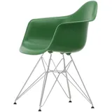Vitra - Eames Plastic Armchair DAR RE, verchromt / smaragd (Filzgleiter basic dark)