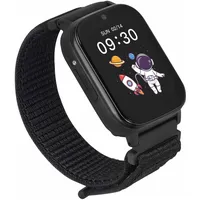 Garett Kids Tech 4G BT 39 mm Kunststoffgehäuse Schwarz Klettverschluss Schwarz S