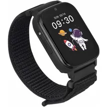 Garett Kids Tech 4G BT 39 mm Kunststoffgehäuse Schwarz Klettverschluss Schwarz S