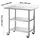 Vevor Gasto Arbeitstisch 915 x 610 x 864 mm, Edelstahltisch mit 3 Ebenen & Rollen & Höhenverstellbaren Ablagen Belastbarkeit Top 227 kg & 2 Unterablagen je 191 kg Vorbereitungstisch für Restaurant