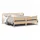 vidaXL Massivholzbett 180 x 200 cm Beige