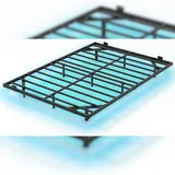 Costway Metallbett 140 x 200 cm Schwarz