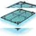 Costway Metallbett 140 x 200 cm Schwarz