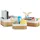 Relaxdays Regalkorb Bambus rechteckig 12 x 0 x 0 cm braun/weiß