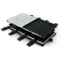 EasyMaxx Raclette Grill 1400W 8 Personen Schwarz/Grau