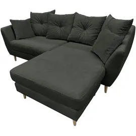 ed exciting design Carryhome Ecksofa, Textil, 3-Sitzer, Füllung: Schaumstoffflocken,Schaumstoffflocken, Ottomane links, seitenverkehrt montierbar, L-Form, cm, Liegefunktion, haustierfreundlicher Bezug, Wohnzimmer, Sofas & Couches, Wohnlandschaften, Ecksofas