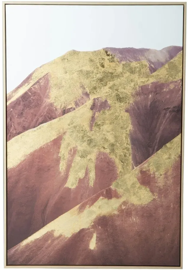 Goldener Hügel Leinwand 80X120 cm - Dekoriert Rechteck Stoff Amadeus 122.5x4.299 cm