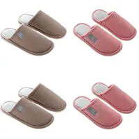 Teceyfeet Hausschuhe Gäste Slippers für Damen Herren,4 Paare Hausschuhe Set Hochwertig Gästehausschuhe Pantoffeln Warme Waschbare Gästepantoffeln - 37/44 EU