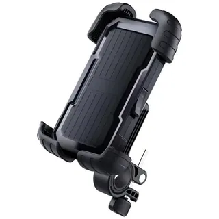 MODFU Fahrradhalter Fahrradhalterung Handy Halterung Halter Handyhalterung Fahrrad Lenker (360° Drehbar Anti Shake Ein-Klick-Schloss / Release Funktion, 1-tlg., Smartphone-Halterung Motorrad Fahrrad Halterung Halter sicher), Kompatibel mit 4,7-6,8 Zoll Smartphone Handy schwarz