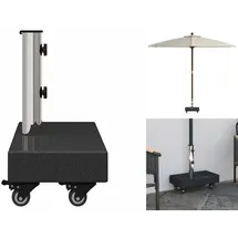 vidaXL Schirmständer Granit 25 kg Schwarz