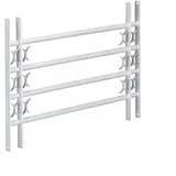 Relaxdays Fensterschutzgitter 600 x 1000-1500 mm grau Stahl