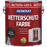 RENOVO Wetterschutzfarbe seidenglänzend, anthrazitgrau RAL 7016