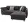 luma-home Ecksofa Schlafcouch L-Garnitur ausziehbar Ottomane rechts Mikrofaser Anthrazit, / 17007 - 2 Jahre Gewährleistung - mind. 14 Tage Rückgaberecht - Grau