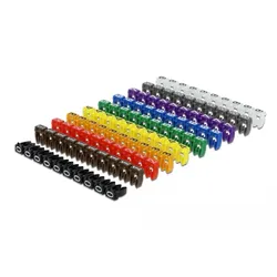 Delock Set Kabelmarker-Clips - Grau, Schwarz
