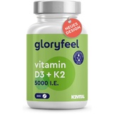 gloryfeel gloryfeel® Vitamin D3 K2 (K2Vital® von Kappa) 5.000 I.e. Tabletten 200 St