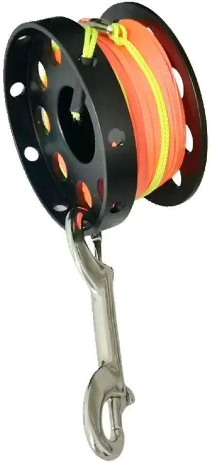 Leoben Spule Mit Leine & Karabiner 8 Cm - Black - 30 m