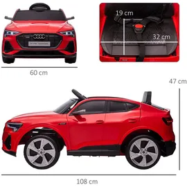 Homcom Elektro Kinderauto Audi E-tron rot (MP3/USB/TF)