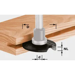 Festool HW D40x4 Scheibennutfräser ( 491059 ) für OF 900, OF 1000, OF 1010, OF 1010 R, OF 1400, OF 2000, OF 2200