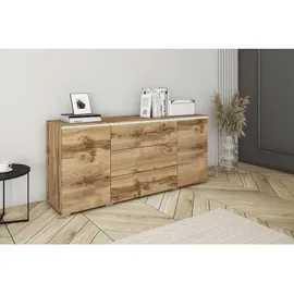 P & B Sideboard Vera mit LED ca. 150 cm Eiche Wotan