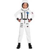 Amscan 9908556 – Astronauten-Kostüm für Kinder, weiß, Motiv: Astronaut, Welttag des Buches, Alter: 4–6 Jahre