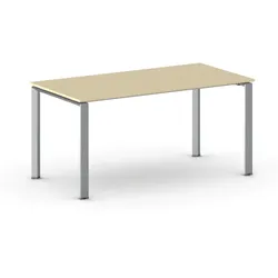 Konferenztisch, Besprechungstisch PRIMO INFINITY 160x80 cm, Birke, graues Fußgestell