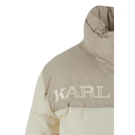 Karl Kani Winterjacke KARL KANI "Karl Kani KK Retro Essential Puffer Jacket", Damen, Gr. XXS, sanftes weiß, 100% Polyester, mehrfarbig, normal, amerikanischer Ausschnitt, Jacken Winterjacke