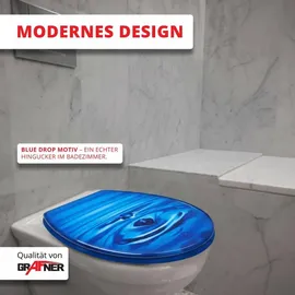 Grafner WC Sitz mit Absenkautomatik Motiv Blue Drop