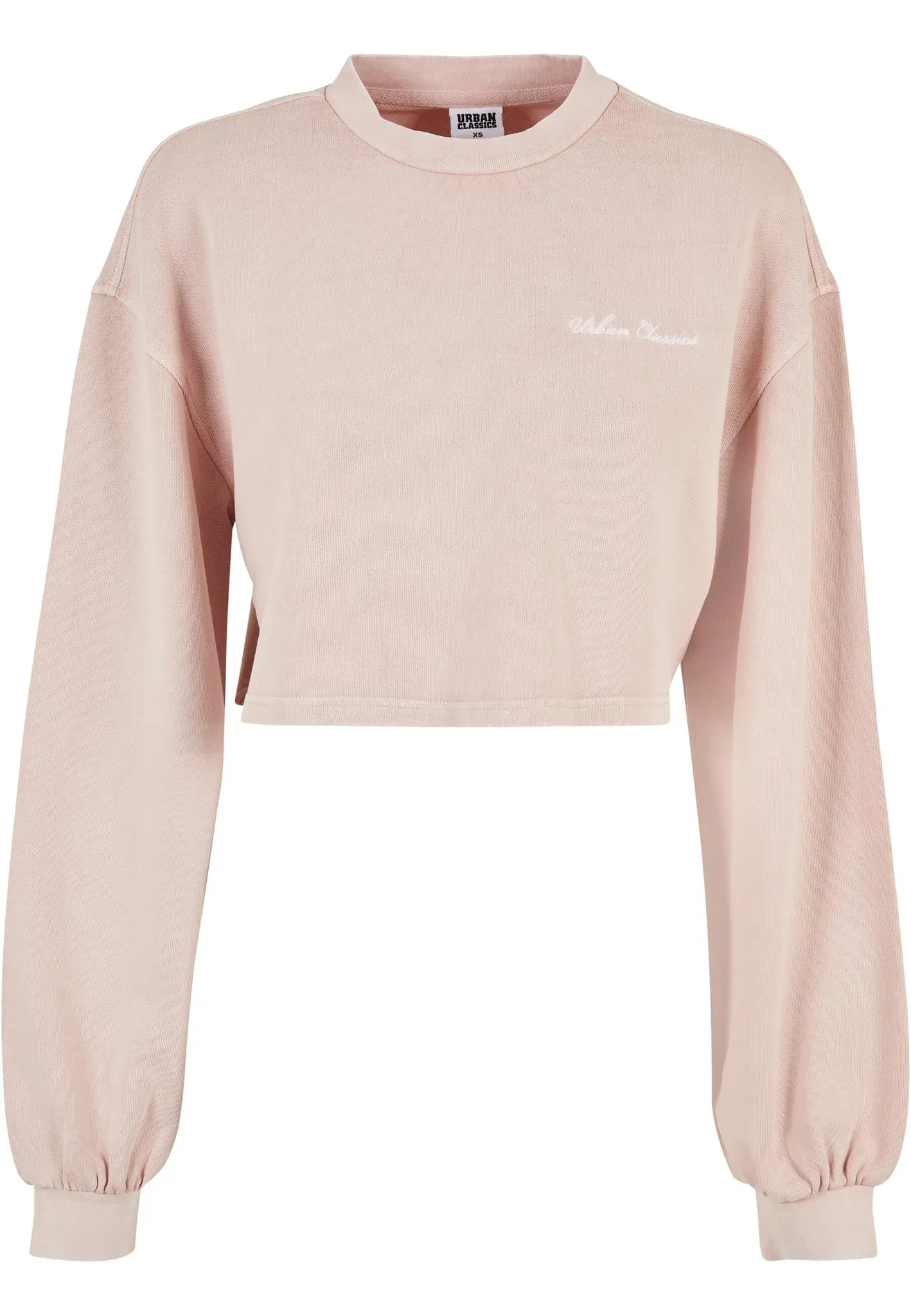 Sweater URBAN CLASSICS "Urban Classics Damen", Damen, Gr. 3XL, pink, 100% Baumwolle, unifarben, Rundhals, Sweatshirts