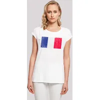 F4NT4STIC T-Shirt France Frankreich Flagge distressed in weiß |