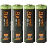 ELV Power NiMH-Akku Mignon Typ 2700, 2500 mAh, 4er-Pack