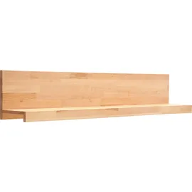 MID.YOU Wandboard Buche, Holz, Kernbuche, massiv, 150x27x22 cm Made in Eu Wohnzimmer, Regale, Wandboards