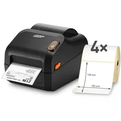 DPD Versand-Starter-Set – Primas XD3-40d – Etikettendrucker USB / 203 dpi / mit Abrisskante XD3-40DK/MDF+DPD