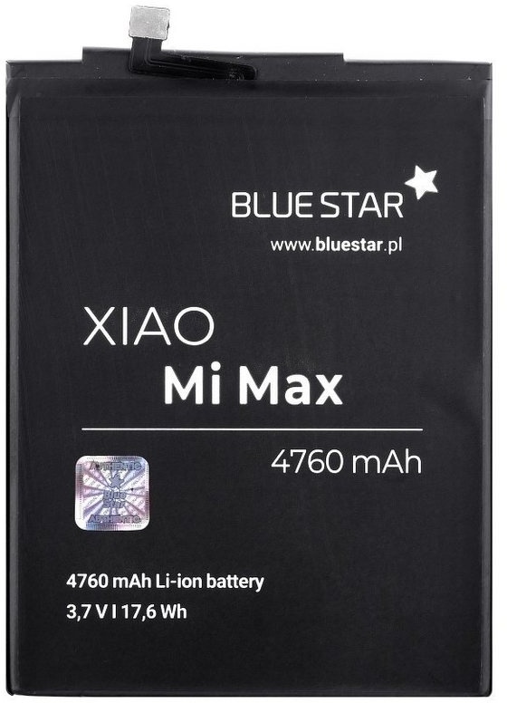 BlueStar Akku Ersatz kompatibel mit Xiaomi Mi Max 4760 mAh Li-lon Austausch Batterie Accu Smartphone-Akku