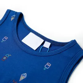 vidaXL Kinder-Tanktop Dunkelblau 116 – Weich & mit coolem Eis-Print - 116