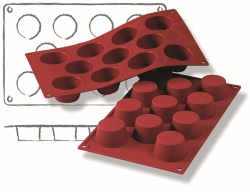SCHNEIDER Silikon-Backform, Mini-Muffin, rot 115012 , Höhe: 28 mm, Ø 51 mm