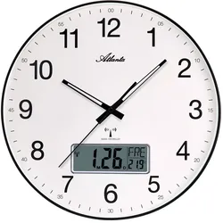 Atlanta 4573 Wanduhr mit Funkempfang Ana-Digi Schwarz