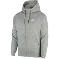 Nike Sportswear Club Fleece Herren-Hoodie Dark Grey Heather/Matte Silver/White XXL