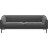 FLEXLUX 3-Sitzer Belle Designsofa, Couch, bequem durch Kaltschaum im Sitz, Skandinavisches Design, In hochwertiger Verarbeitung grau