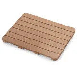 Costway Badematte, Braun, Kunststoff, 48x60 cm, Badtextilien, Badematten