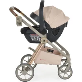 Cangaroo Kombikinderwagen Unique 3 in 1 Babyschale Stoßdämpfer PU-Räder Tasche beige