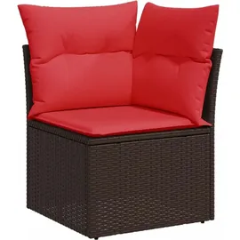 vidaXL 7-teiliges Gartensofa-Set mit Kissen, braun, Polyrattan - Braun