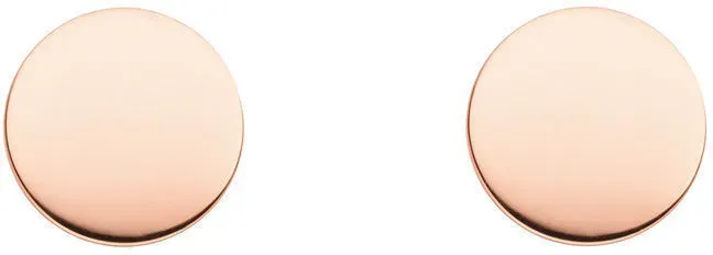 LEAF - OHRSTECKER PLÄTTCHEN POLIERT - rosegold