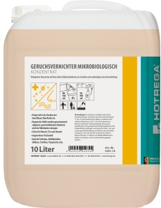 HOTREGA® PROFESSIONAL Mikrobiologischer Geruchsvernichter, Geruchsentferner mit angenehmem Frischeduft, 10 Liter - Kanister