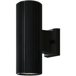 Maytoni Moderne Outdoor Wandleuchte Rundo 2x E27 excl. Schwarz aus Metall Energieeffizient 60W für Gärten, Terrassen, Außenanlagen