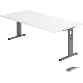 Hammerbacher Schreibtisch 200 x 100 cm Weiß / Graphit