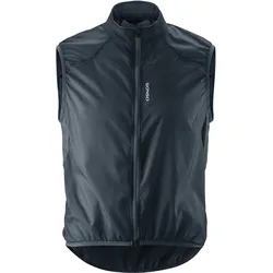 Funktionsweste GONSO "Road Vest Wind M", Herren, Gr. 5XL, blau (nachtblau), 100% Polyester, Westen, Herren Weste, atmungsaktive Radweste, leichte Windweste, Tight Fit