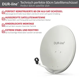 Dur-Line MDA 60 Hellgrau - Alu Sat-Reflektor