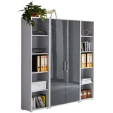 moebel-dich-auf TABOR Aktenschrank 172 x 185 x 33 cm grau