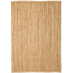 Teppich ANDAS "Bjarka", beige (natur), B:150cm H:10mm L:150cm, Jute, Teppiche, meliert, 100% Jute, handgewebt, auch als Läufer & in rund erhältlich