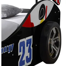 Begabino Kinderbett Energy 90 x 200 cm MDF lackiert schwarz